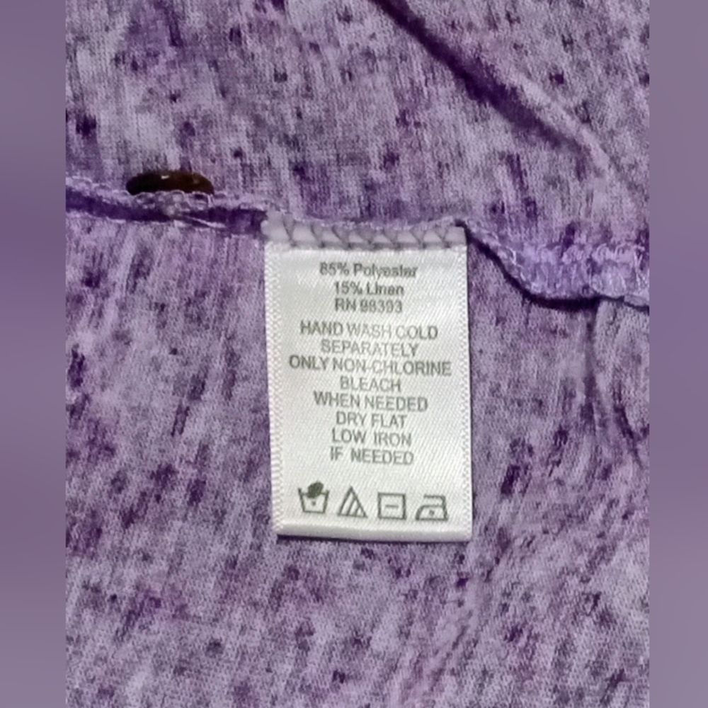 DASH by Kardashian Lavender Marled Drape Front Cardigan - Picture 6 of 8